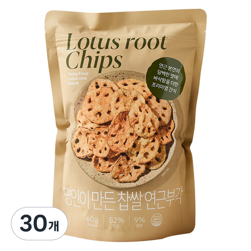 모던하우스 명인이 만든 찹쌀 연근부각, 60g, 30개