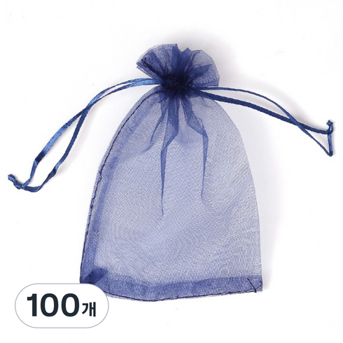 모나홈 오간자 다용도 망사주머니 중, 네이비, 100개