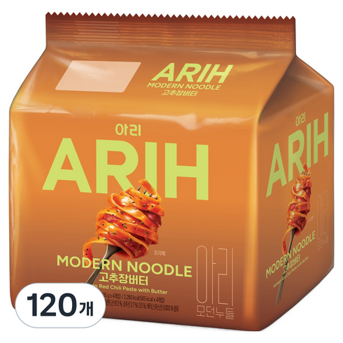 아리 모던누들 고추장버터 135g, 120개