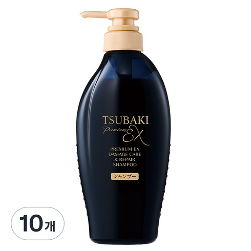 츠바키 프리미엄 EX 데미지케어 리페어 샴푸 까멜리아, 450ml, 10개