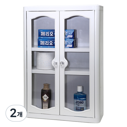 기프트캔 다용도 욕실장 중 016, 화이트, 2개