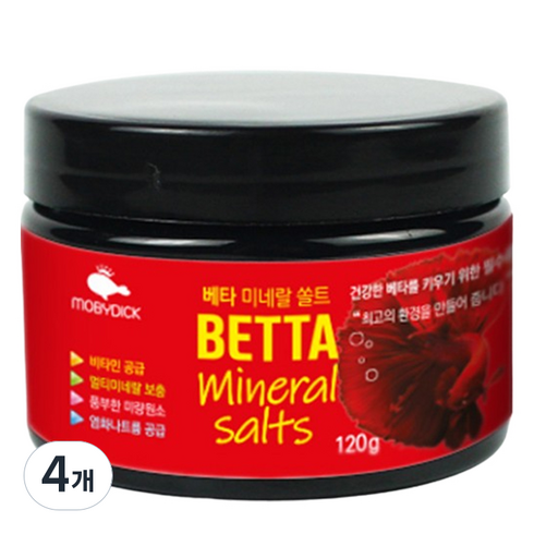 모비딕 베타 미네랄 쏠트, 120g, 4개
