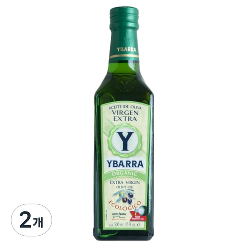 이바라 유기농 엑스트라 버진 올리브오일, 2개, 500ml
