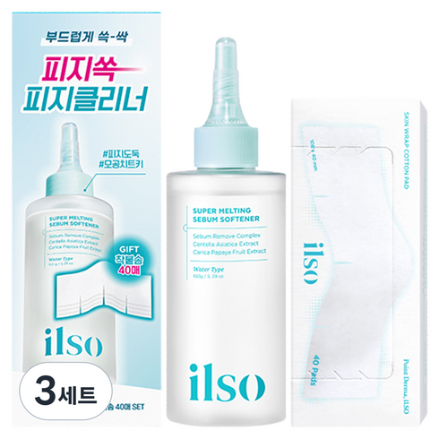 일소 슈퍼 멜팅 세범 소프트너 피지 클리너, 150g, 3개
