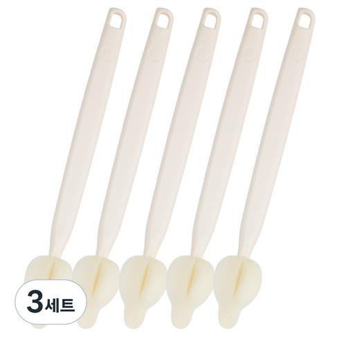 베이비앤아이 크림 롱 젖꼭지솔 5종 세트, 3세트, 버터크림