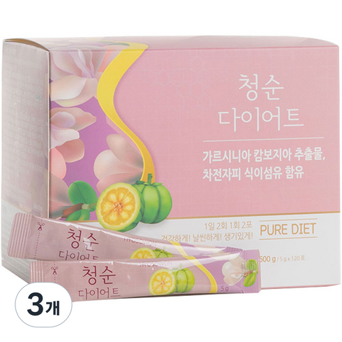 효소원 청순 다이어트 보조식품, 600g, 3개