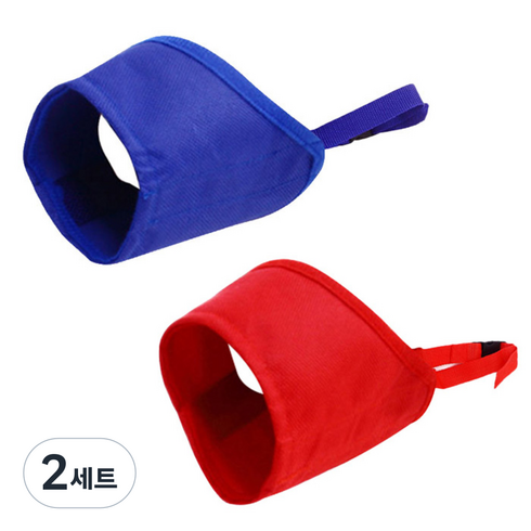 펫나인 반려동물 훈련용 입마개 6호 2p, 블루, 레드, 2세트