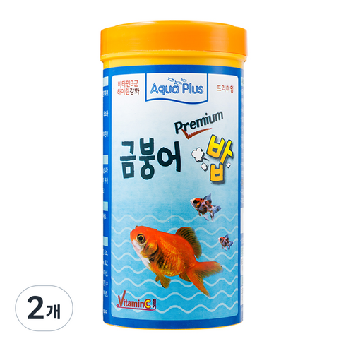 아쿠아플러스 금붕어 프리미엄 밥, 300g, 2개