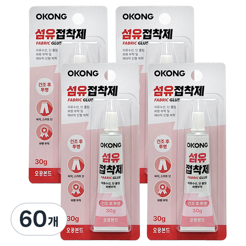 오공 섬유 접착제 30g, 60개