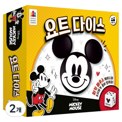 코리아보드게임즈 요트 다이스 미키 마우스, 혼합색상, 2개