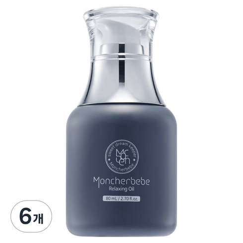 몽쉘베베 베이비 신생아 아기 고보습 마사지 릴렉싱 오일, 6개, 80ml