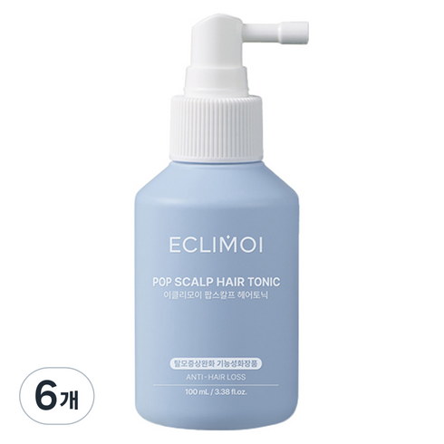 이클리모이 팝스칼프 헤어토닉 두피 지성케어 비듬관리 쿨샴푸, 100ml, 6개