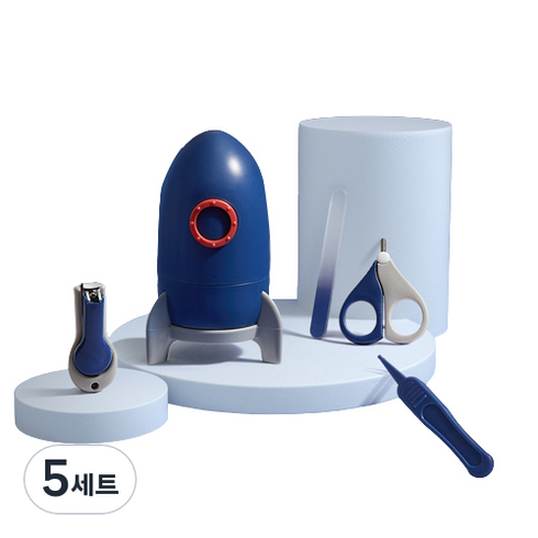 VOW 유아용 손톱깎이 세트, 블루로켓, 5세트