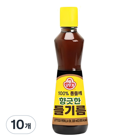 오뚜기 향긋한 들기름, 320ml, 10개