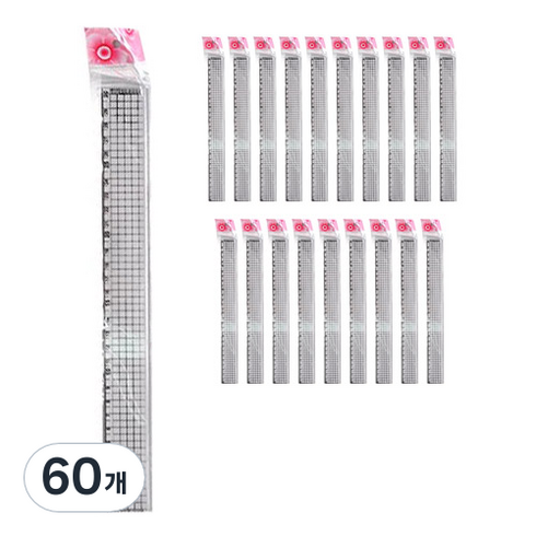 블루마토 정방향칸무늬 자H 30cm 개별포장, 혼합색상, 60개