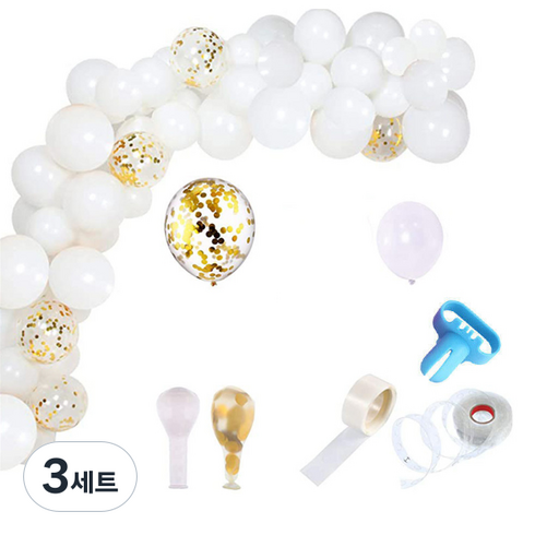 블럭마트 돌잔치 파티 웨딩 풍선세트, TYPE1, 3세트