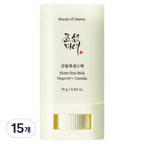 조선미녀 산들 쑥 선스틱 SPF50+ PA++++, 15개, 18g