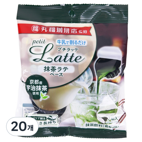 멜로디안 마루후쿠커피 말차라떼베이스, 112g, 20개, 1개입