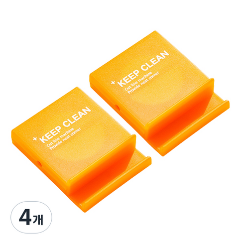 킵클린 다용도 이어폰 줄감개, 오렌지, 4개