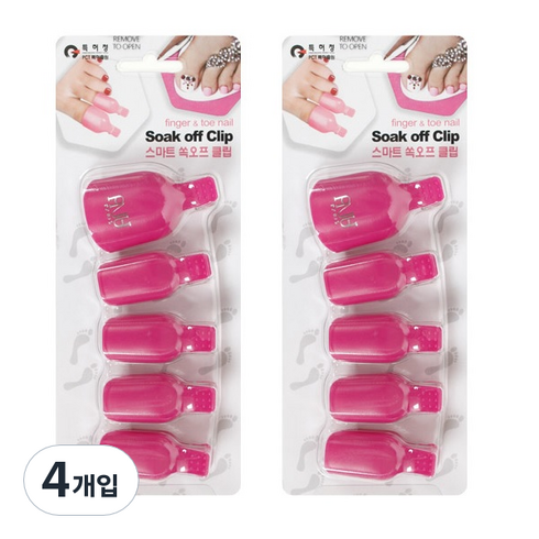 에이부 스마트 쏙오프 토우 클립, 바이올렛, 4개