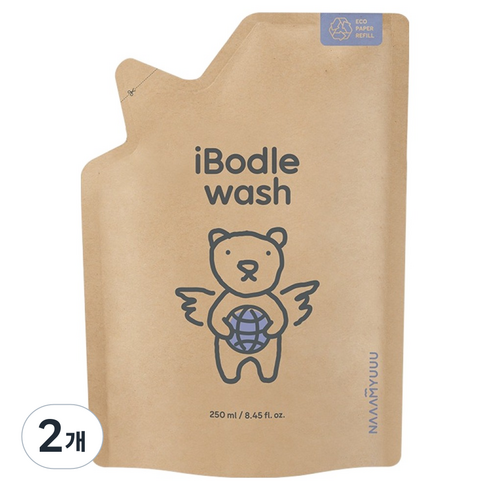 아이보들 유아 바디 워시 리필, 250ml, 2개