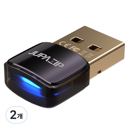 주파집 리얼택 블루투스 5.3 USB 동글, BT01, 블랙, 2개