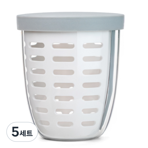 마미루 다이어트 과일 도시락통 포크세트, 화이트, 5세트
