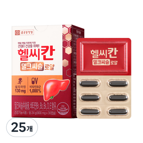 종근당건강 헬씨칸 밀크씨슬 로얄, 30정, 25개