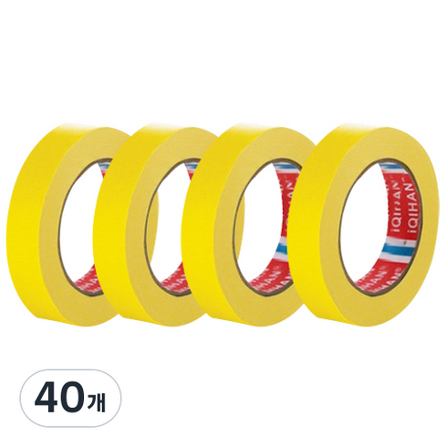 다다 칼라 마스킹테이프 노랑 20 mm x 20 m, 40개
