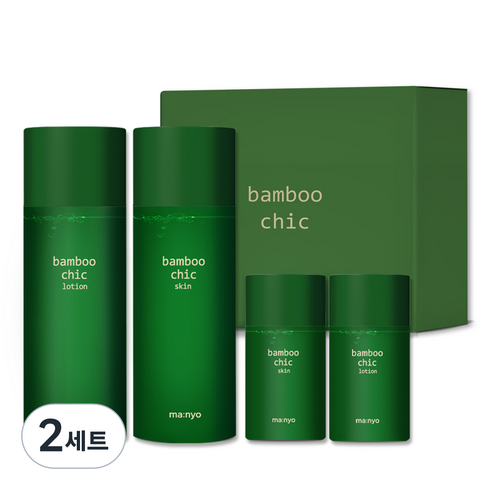 마녀공장 남성용 뱀부 시크 워터리 스킨 앤 로션 세트, 2세트