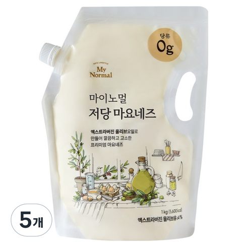 마이노멀 저당 마요네즈, 1kg, 5개