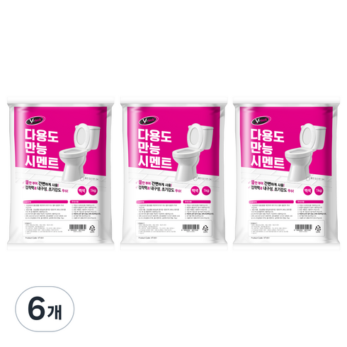 Vtech 다용도 만능 백 시멘트 1Kg, 6개