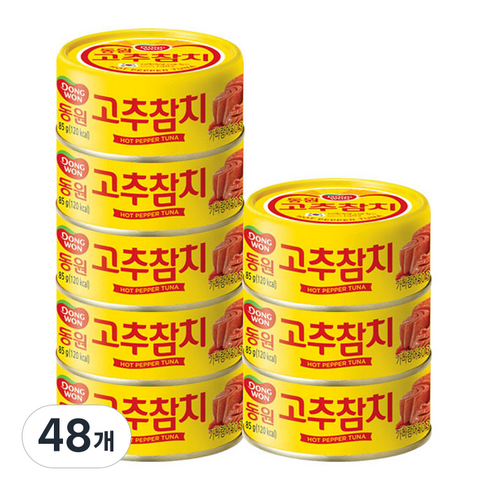 동원참치 고추 참치, 85g, 48개