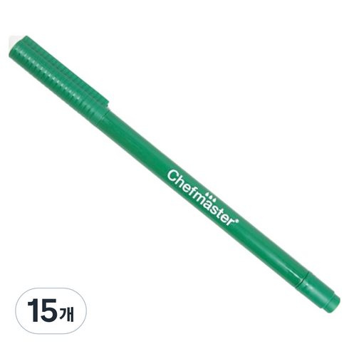 셰프마스터 식용색소 펜 다크그린, 15개, 1.8g
