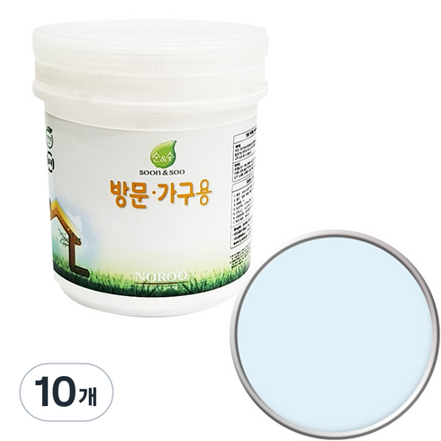 순앤수 방문 가구용 페인트, 베이비블루 NR5080, 1L, 10개