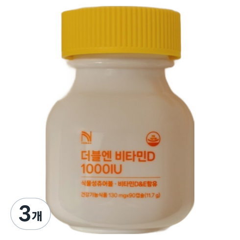 DOUBLEN 비타민D 1000IU 11.7g, 3개, 90정