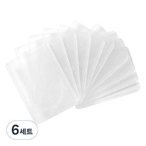 투영디자인 세로형 탑로더 10p, 투명, 6세트