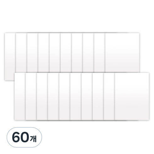 대원우드보드 A4 재단 백색 우드락 원단보드 가로 300mm x 세로 210mm, 60개, 3mm