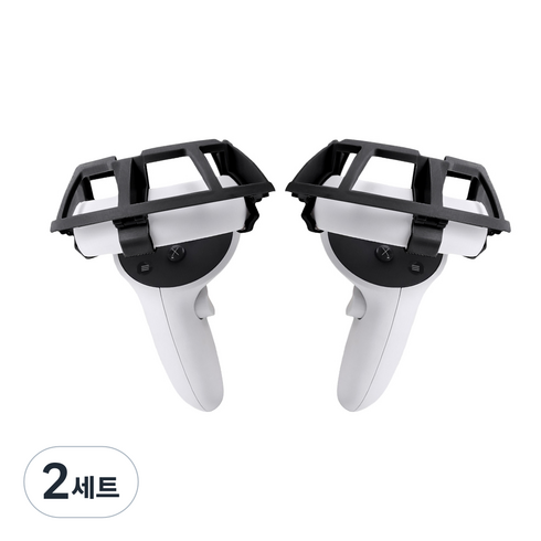 대한 오큘러스 퀘스트2 컨트롤러 보호 커버 그립 범퍼 악세사리 블랙, 2세트, OQ-014