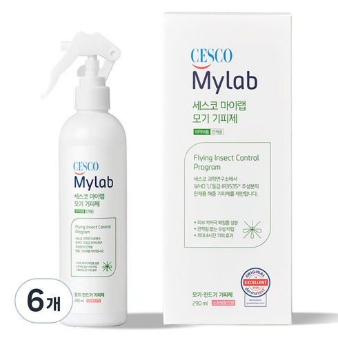 세스코마이랩 모기 기피제, 6개, 290ml