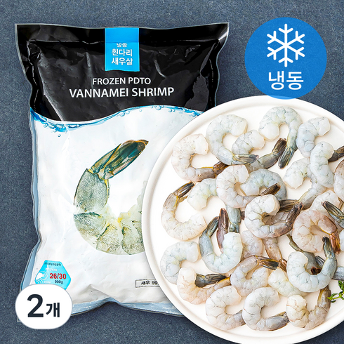 흰다리 새우살 (냉동), 900g 특대(26/30), 2개