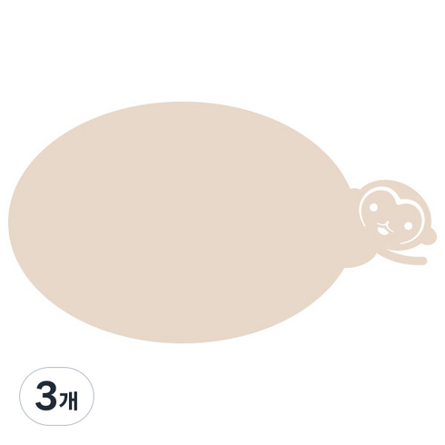 쿠 홈 인테리어 아크릴 메모 보드 MO 61 부착형 소, 3개, 베이지