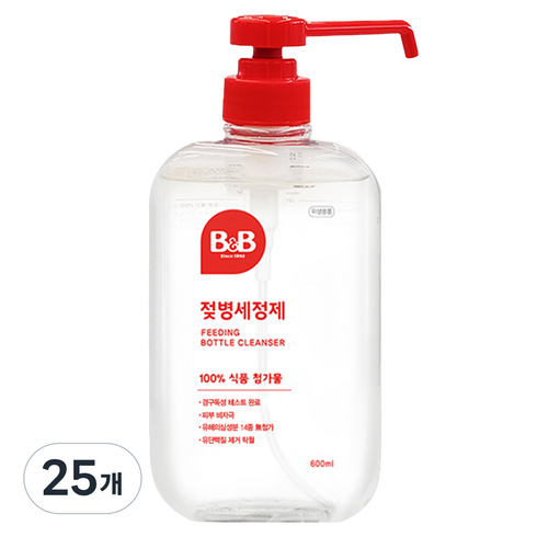 비앤비 액상형 젖병세정제 허브그린향, 600ml, 25개
