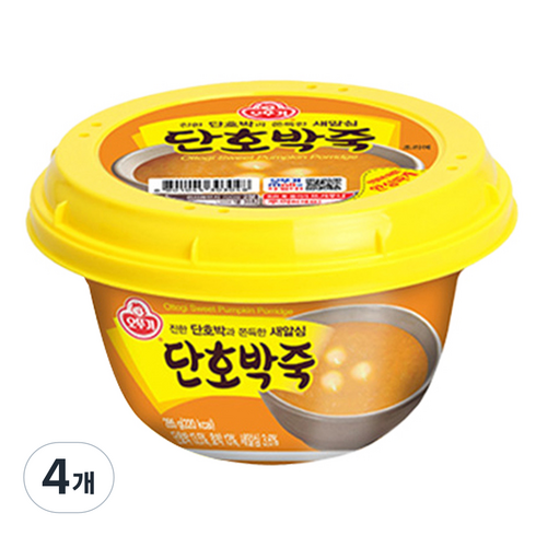 오뚜기 단호박죽 상온, 285g, 4개