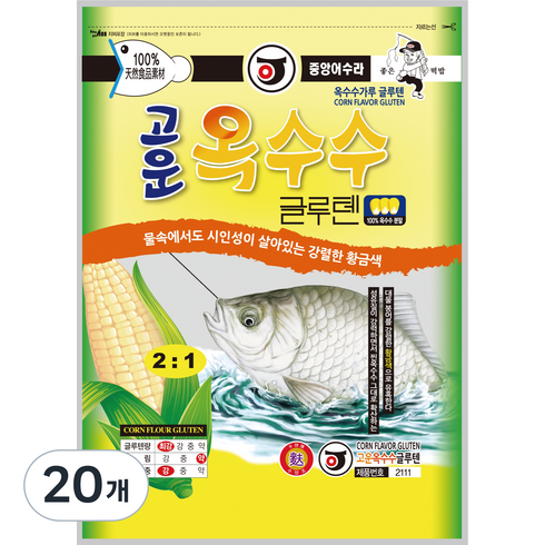 중앙어수라 고운 옥수수 글루텐, 20개, 380g