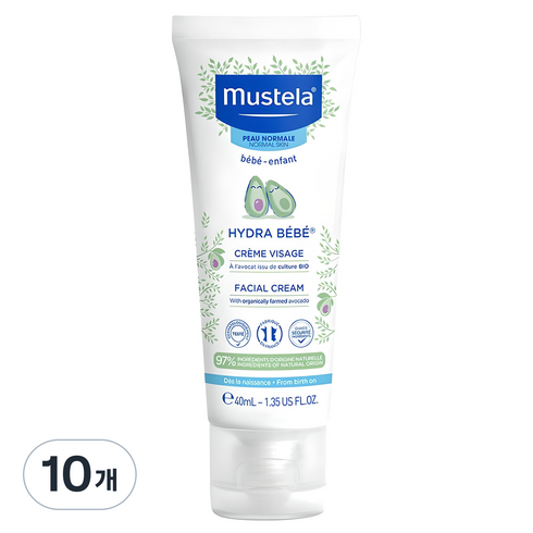 무스텔라 이드라 베베 페이셜 크림, 40ml, 10개