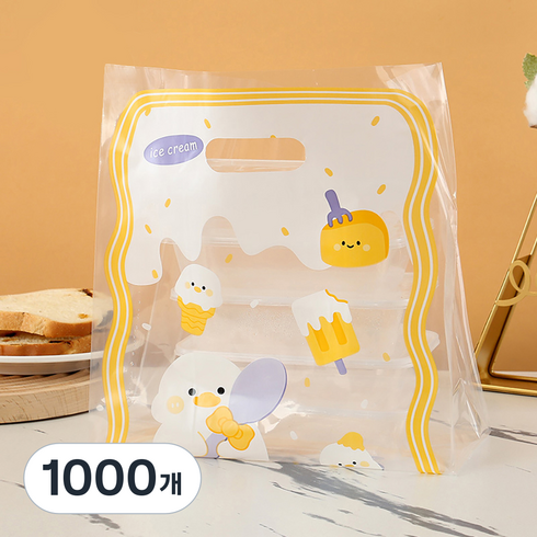 세븐집 오리 비닐포장 간식 구디백 극소, 화이트, 1000개