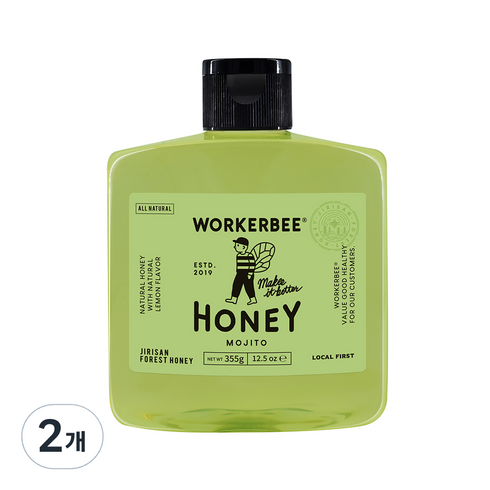 워커비 허니 모히또 시럽, 355g, 2개