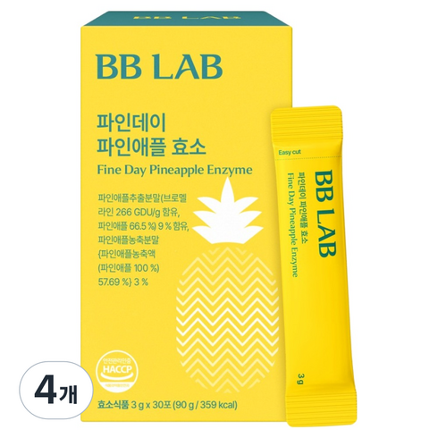 비비랩 파인데이 파인애플 효소, 30회분, 4개