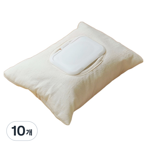 데코뷰 워싱 물티슈 케이스 26 x 18 cm, 베이지, 10개